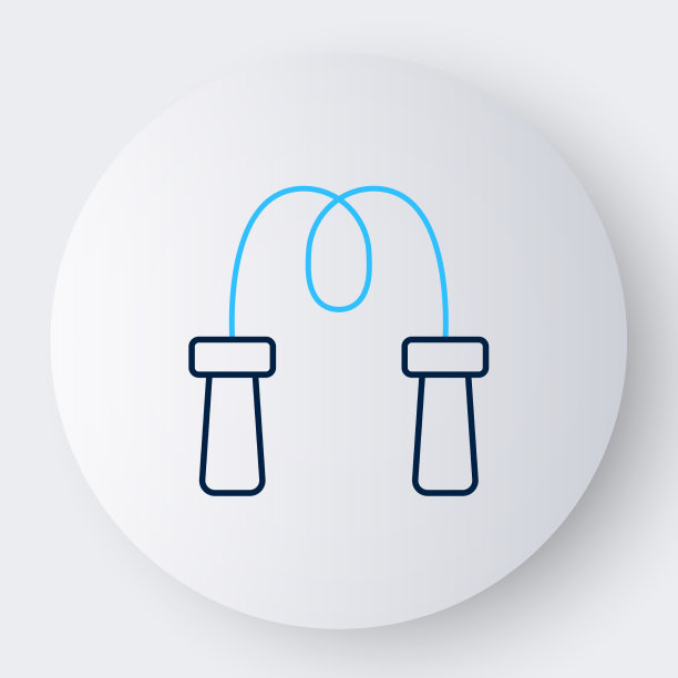 线跳绳图标孤立在白色背景图片下载