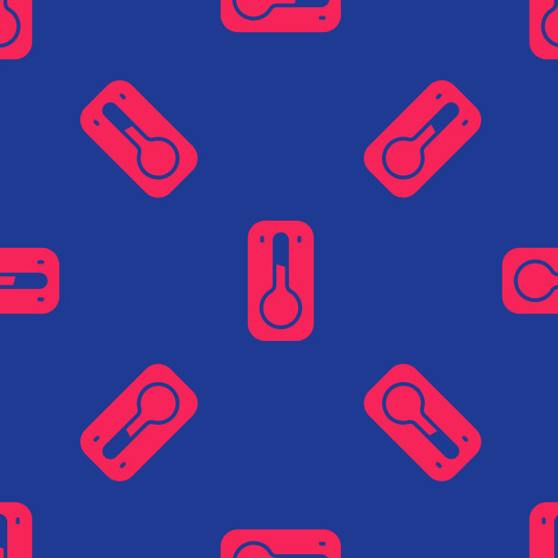 红色咖啡温度计图标隔离无缝图片下载