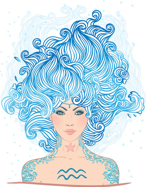 占星星座的水瓶座作为一个图片下载