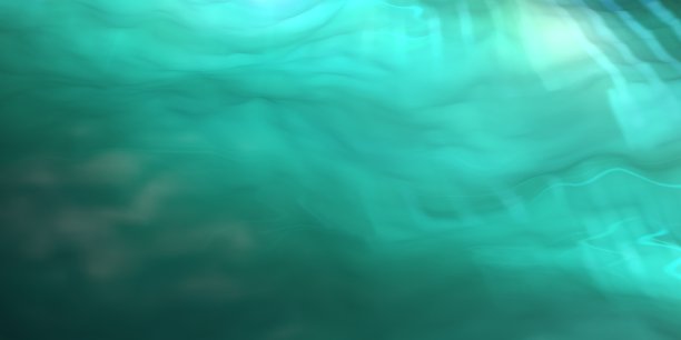 碧绿的波浪，抽象的背景。三维渲染图片下载