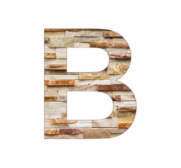 字母B -质朴的大理石石材背景图片下载