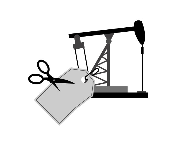 石油钻井平台价格剪刀式下跌图片下载