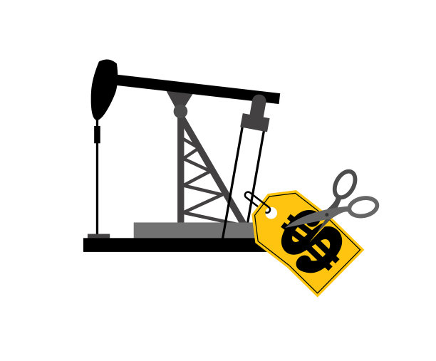 石油钻井平台价格剪刀式下跌图片下载