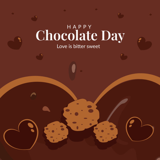 快乐巧克力日横幅设计图片下载
