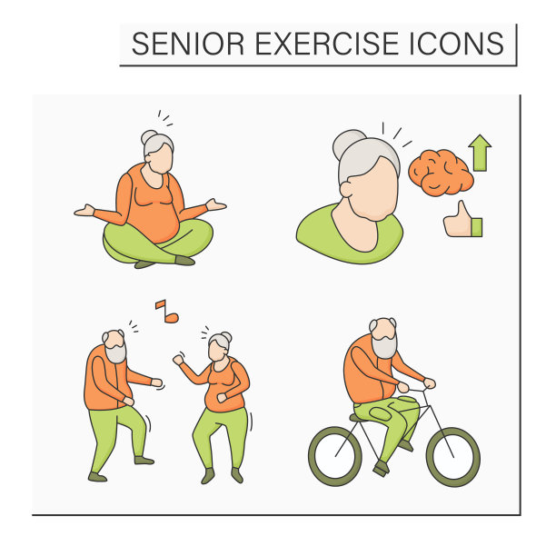高级运动彩色图标集图片下载