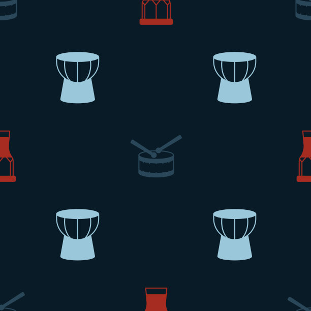 非洲打击鼓用木棒和鼓图片下载