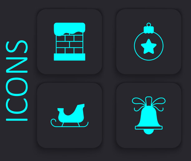 把圣诞铃铛放在烟囱球和图片下载