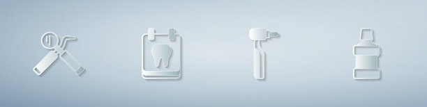 用牙齿设置牙镜和探针日历图片下载