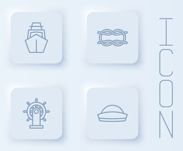 定线游艇帆船航海绳结船图片下载