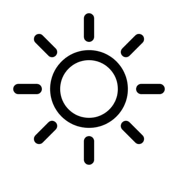 亮度图标强度设置标志太阳星座图片下载