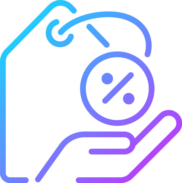 折扣渐变线性图标图片下载