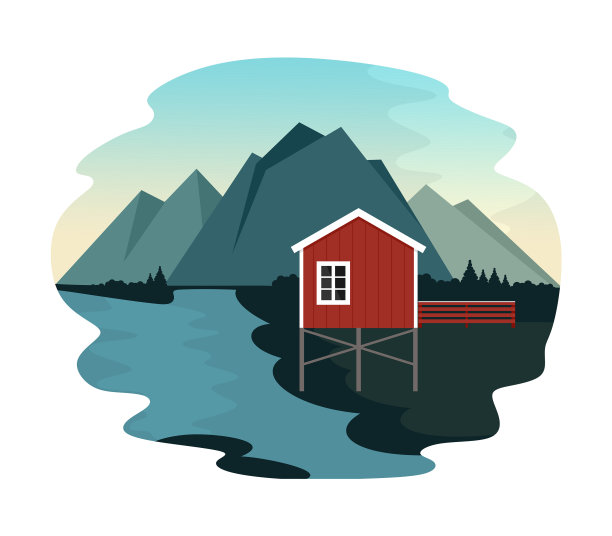 村在群山中风光无限图片下载