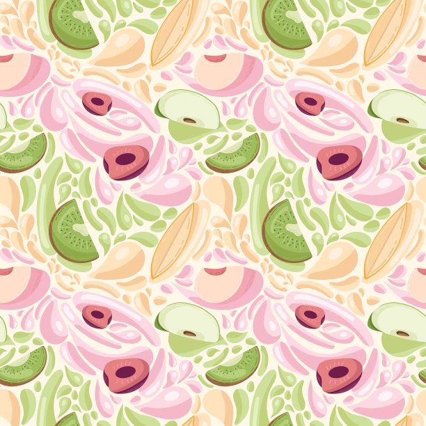 水果无缝图案纺织品水果制品图片下载