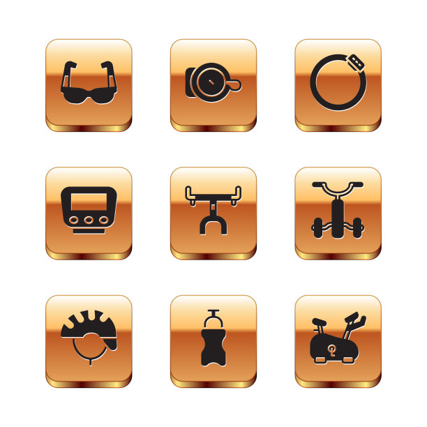 设置运动自行车太阳镜自行车头盔图片下载