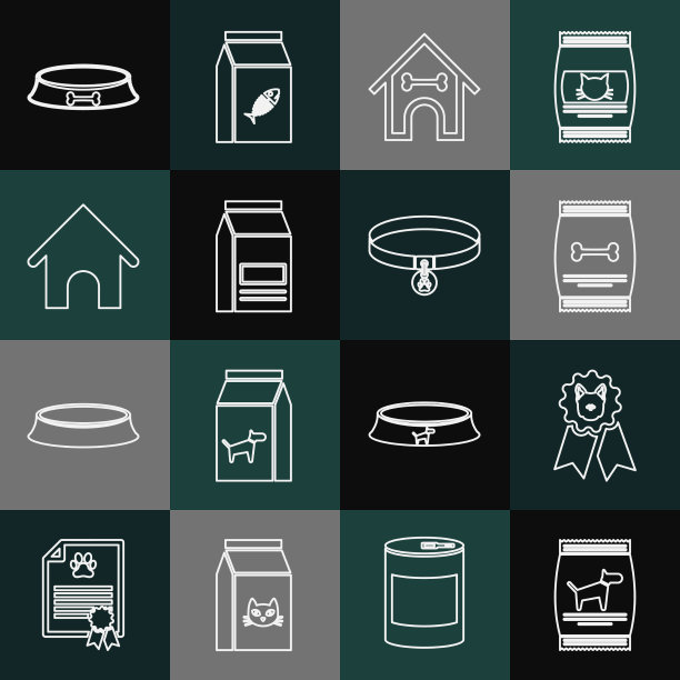 设立线袋狗粮狗奖励标志图片下载