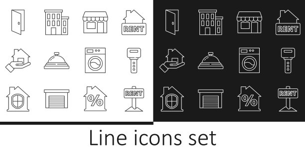 以出租屋为主的市场设置线挂招牌图片下载