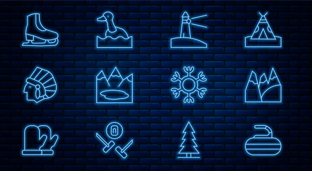 为冰壶山灯塔立行石图片下载