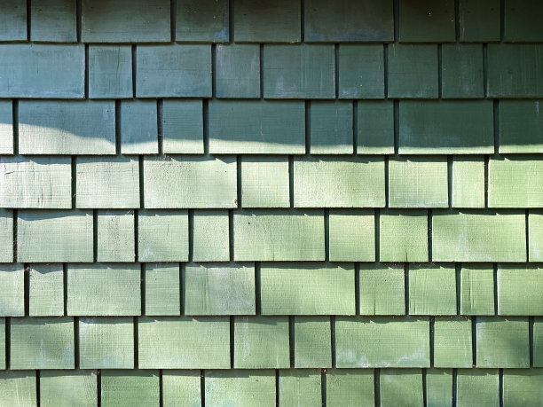 复古绿色小屋木屋木瓦木瓦覆盖防候墙屋顶图片下载