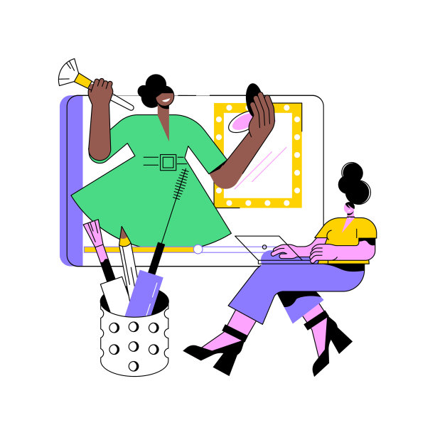 美妆博主抽象概念图片下载