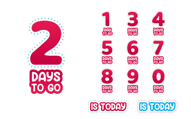 可爱的孩子们的日子去数字与现代点缀图片下载