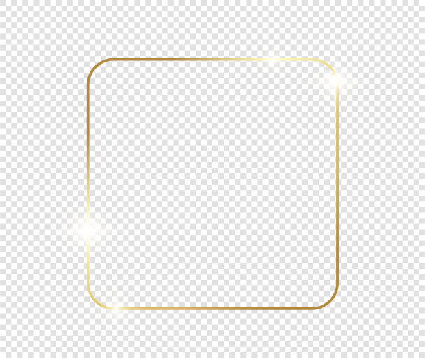 金光闪闪发光的框架与阴影隔离上图片下载