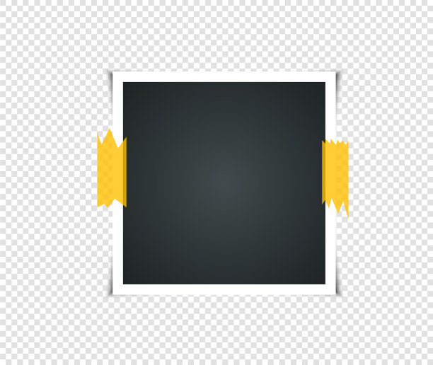 一套空的复古相框与粘合剂图片下载