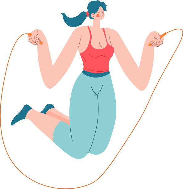 女子跳绳运动训练图片下载