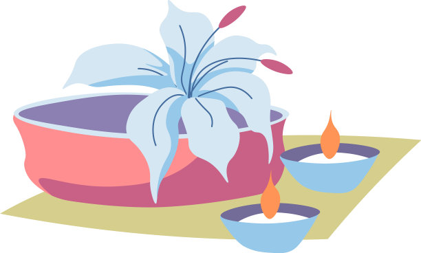 水疗沙龙治疗和放松碗花图片下载