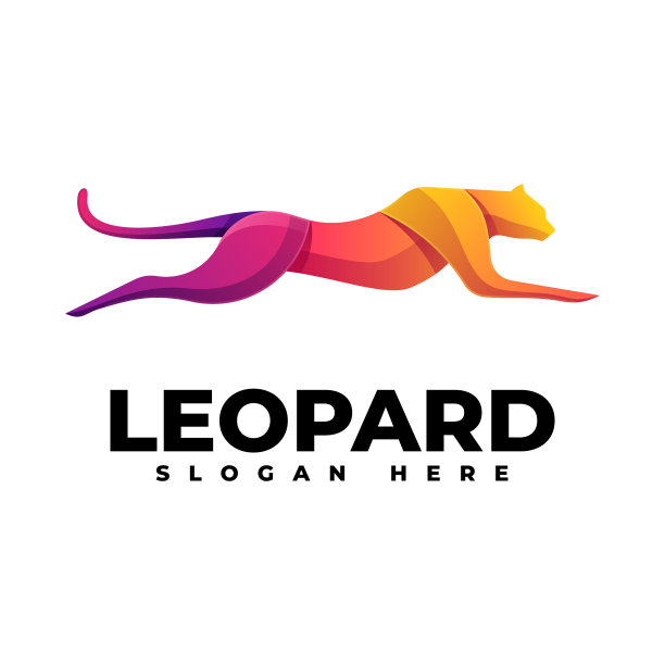 Logo豹渐变彩色风格图片下载