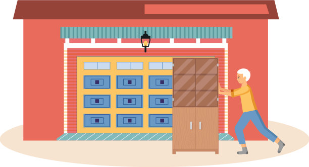 人们选择现代建筑来存放旧家具图片下载