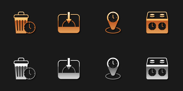 设置浪费时间的日落时区时钟和图片下载