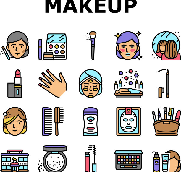 化妆美容程序图标设置图片下载