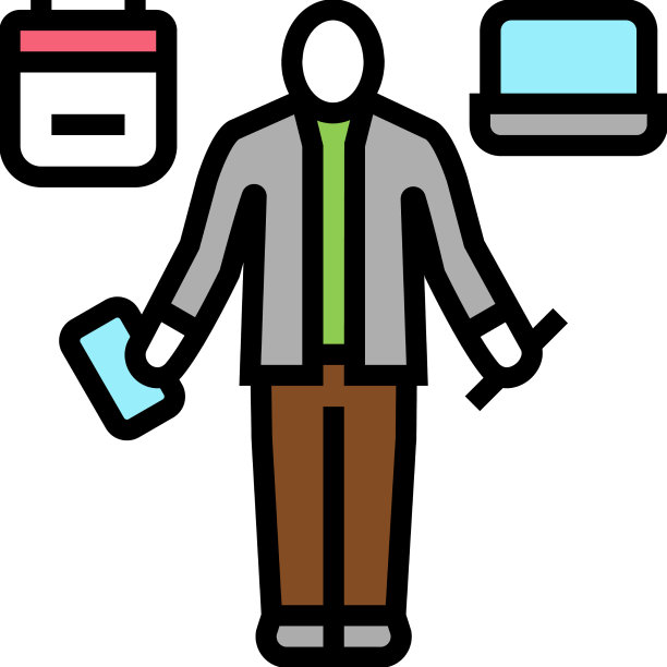 个人助理彩色图标图片下载