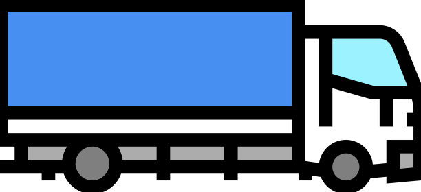 卡车运输彩色图标图片下载