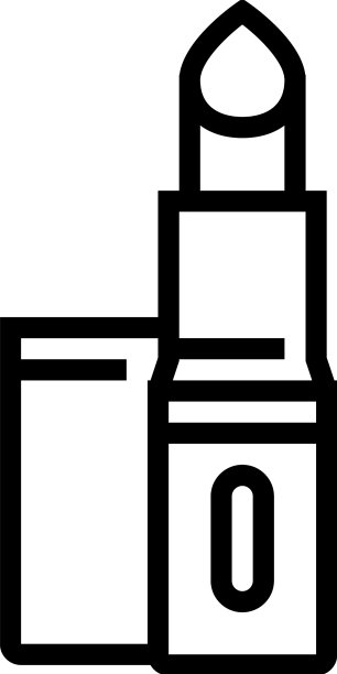 口红美容配饰线图标图片下载