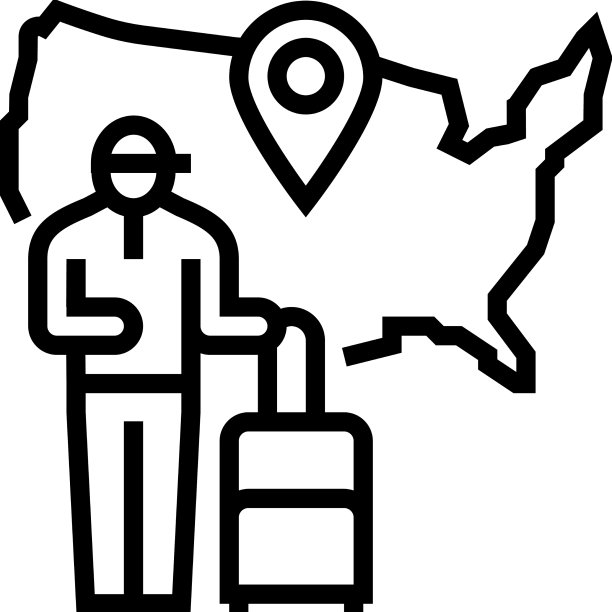 美国旅游线路图标图片下载