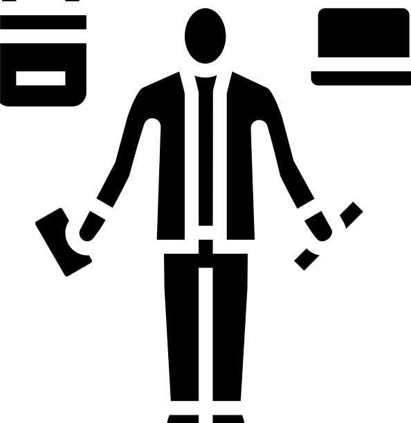 个人助理字形图标图片下载