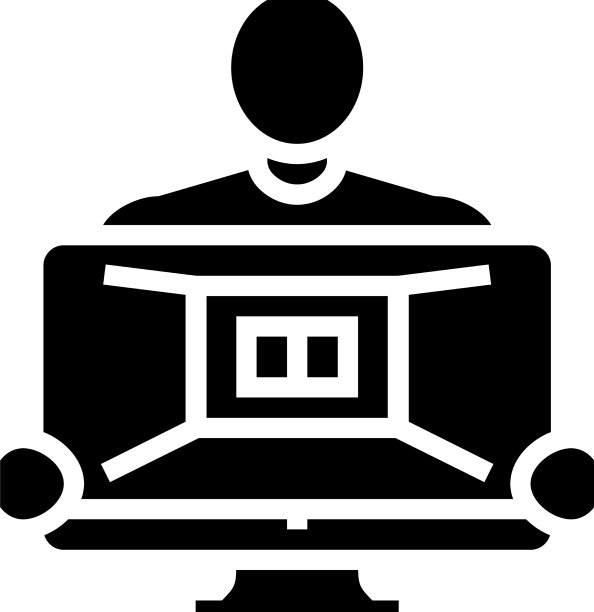 室内设计师字形图标图片下载