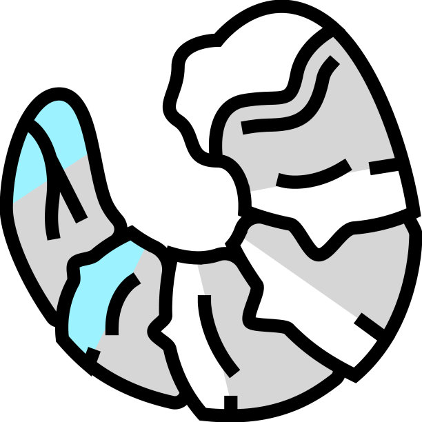 对虾海鲜颜色图标图片下载