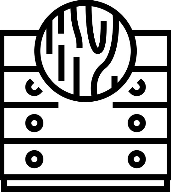 木制家具线条图标图片下载