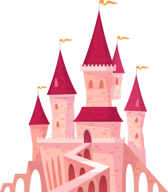 中世纪王国宫殿卡通古石图片下载