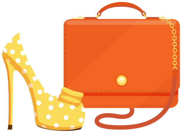 时尚鞋包孤立于白色时髦图片下载