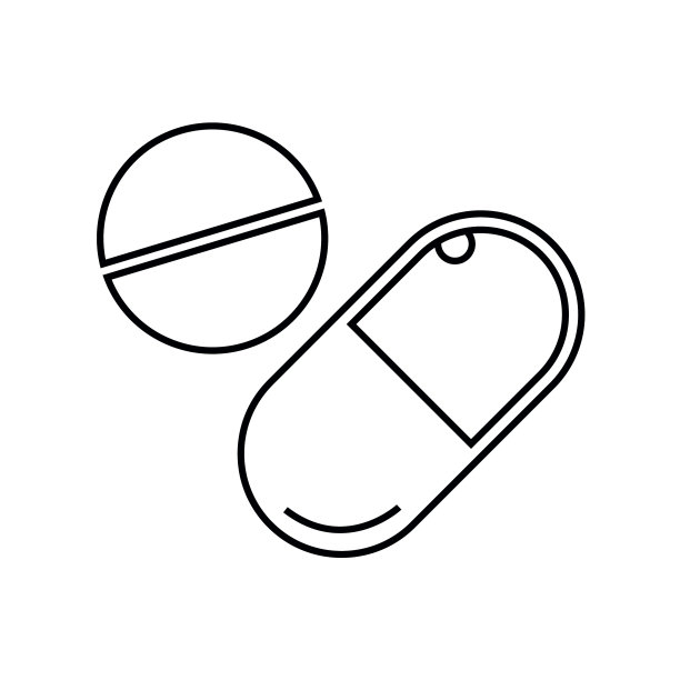 药丸线条图标线性图案图片下载
