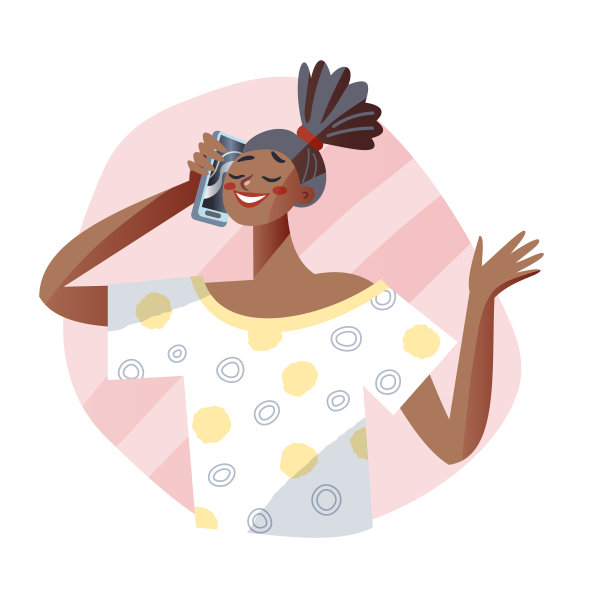 女孩手里拿着手机给朋友打电话图片下载