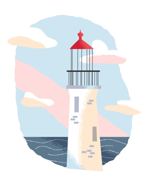 灯塔位于海上或海洋海岸线景观图片下载