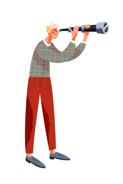 人类通过望远镜展望未来图片下载