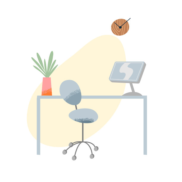 电脑桌椅商务办公家居图片下载