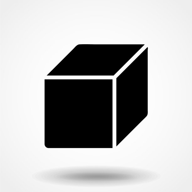 等距立方体图标三维方形符号框符号图片下载