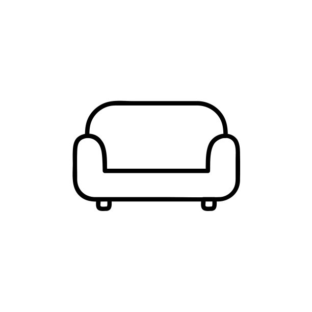 沙发沙发线条图标轮廓标志线形风格图片下载