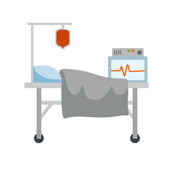 有轮子的医疗床图片下载